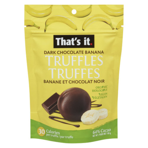 That's It - Organic Dark Chocolate Banana Truffles