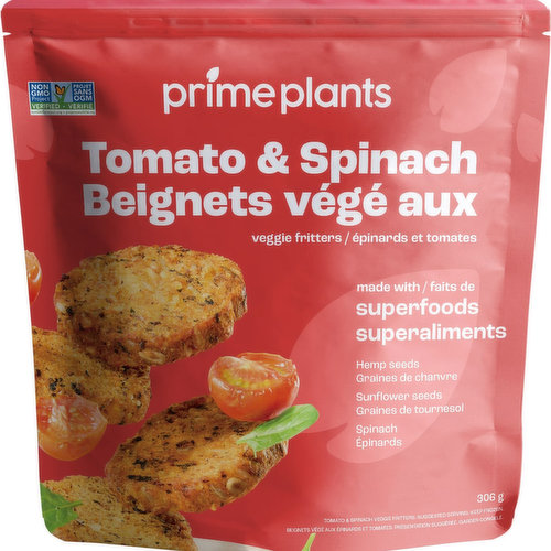 Prime Plants - Sundried Tomato & Spinach Fritters