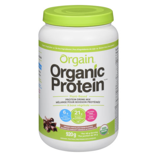 Orgain - Organic Protein Plant Based Protein Powder Creamy Chocolate