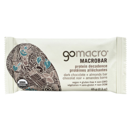 Gomacro - MacroBar Protein Decadence Dark Chocolate Almonds