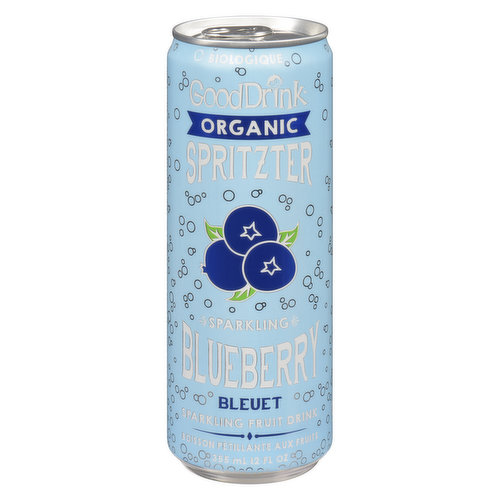 A sparkling combination of sweet blueberries and light carbonation.