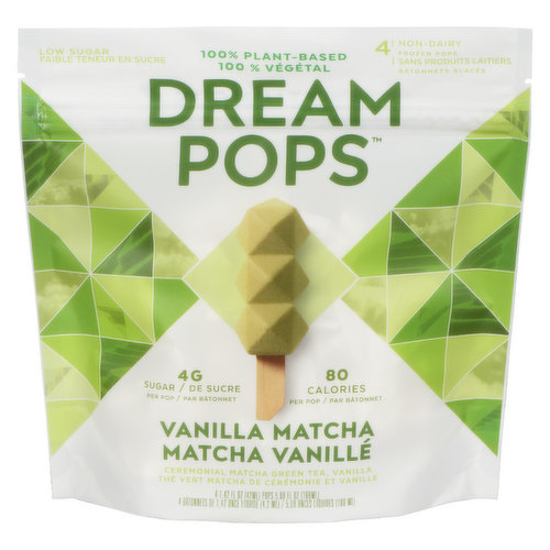 Dream Pops - Frozen Dessert Vanilla Matcha