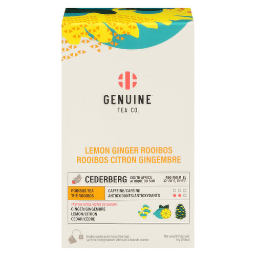 Genuine Tea Co. - Lemon Ginger Rooibos