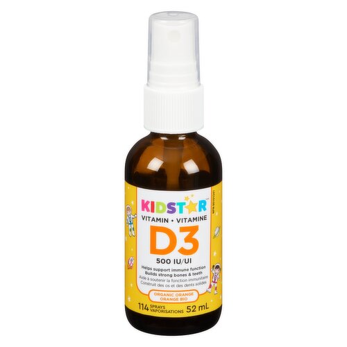 Kidstar - Vitamin D3 Spray 500IU Orange