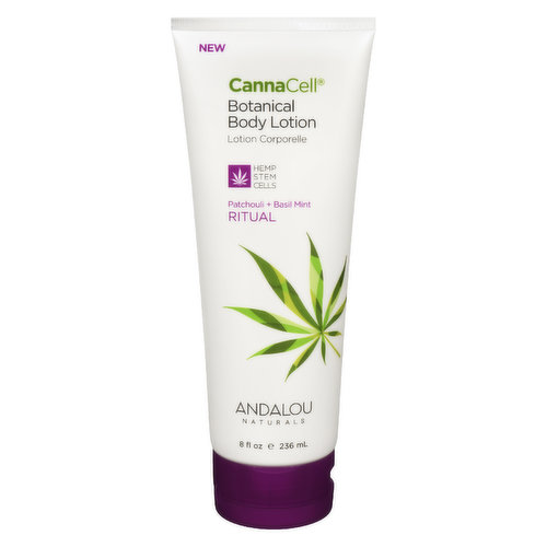 Andalou Naturals - CannaCell Body Lotion Ritual Patchouli & Basil