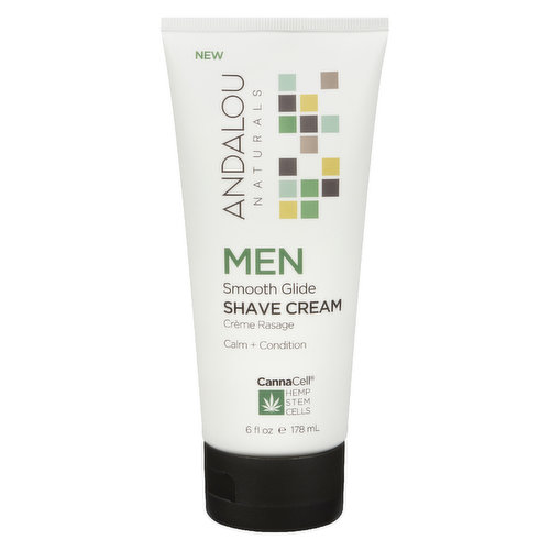 Andalou Naturals - CannaCell Men Smooth Glide Shave Cream