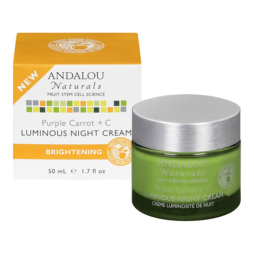 Andalou Naturals - Night Cream Brightening Purple Carrot + C Luminous