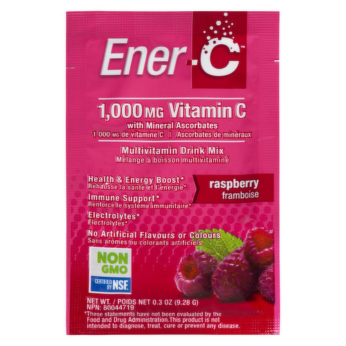 Ener-C - 1000mg Vitamin C Drink Mix - Raspberry