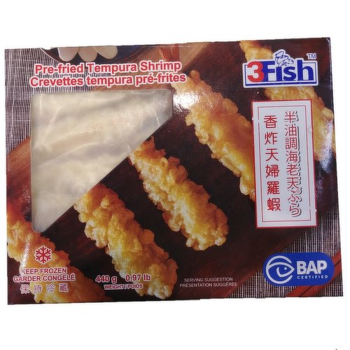 3 Fish - Frozen Pre-Fried Tempura Shrmp 21/25