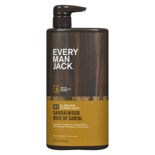 Every Man Jack - Sandalwood 3-In-1 All Over Wash