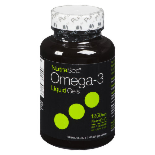 NutraSea premium quality omega-3 liquid gels have a fresh mint flavour and no fishy burp-back. NutraSea supports the maintenance of good health, cardiovascular health and brain function. It also helps support the development of the brain, eyes and nerves in children and adolescents.