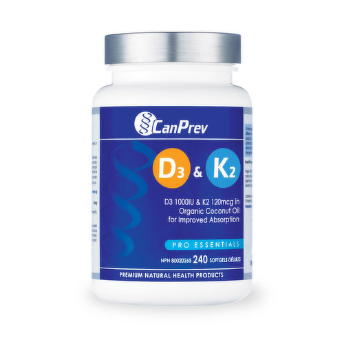 Canprev - D3 & K2 Softgels