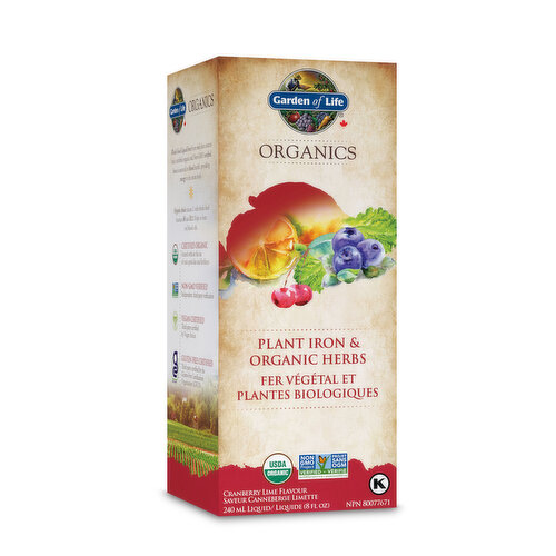 Garden of Life - Plant Iron & Organic Herbs Cranberry Lime