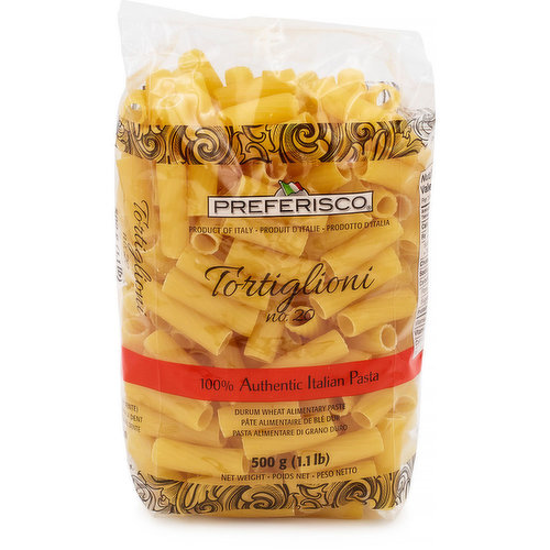 Product of Italy. 100% Authentic Italian Pasta.