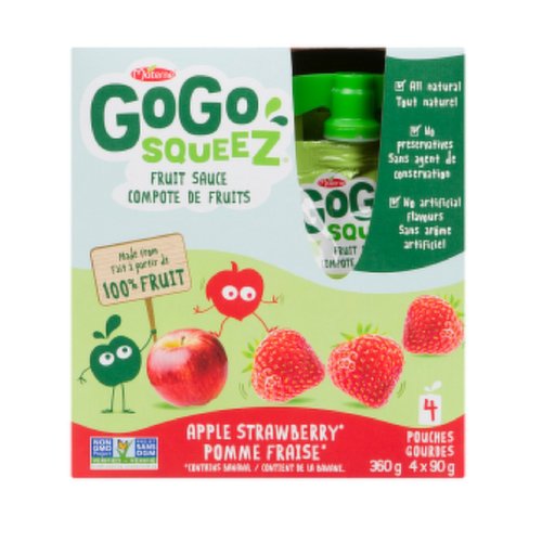 Gogo Squeez - Fruit Snack , Apple Strawberry