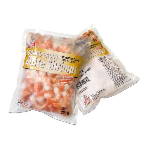Thai White Shrimp Cookes and Peeled, 51 to 60 Counts