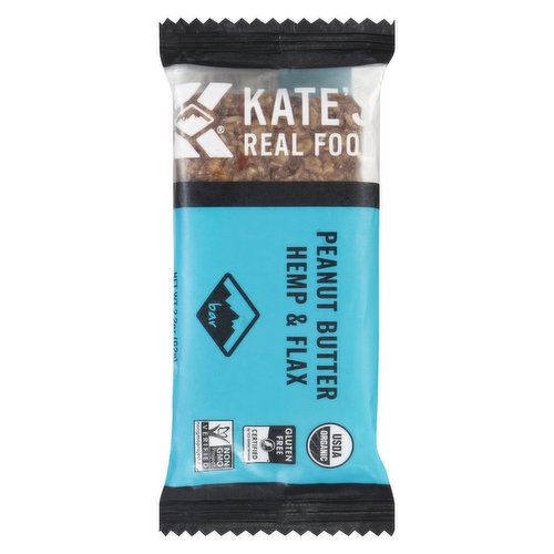 Kate's - Peanut Butter Hemp & Flax Bar Organic
