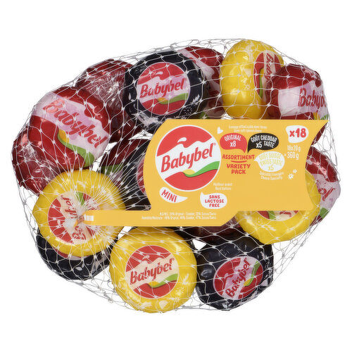 Babybel Mini Variety Cheese, 4.5 oz., 5/Pack (600-00234)