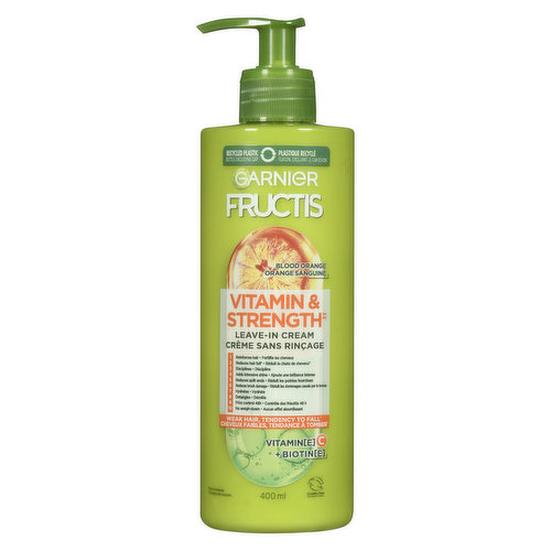 Garnier - Fructis Vitamin and Strength Leave-in Cream - Blood Orange