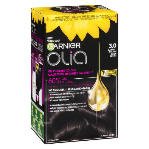Garnier - Olia Permanent Hair Colour - 3.0 Soft Black