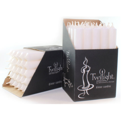 Twilight - Candle 10 Inch White Dinner