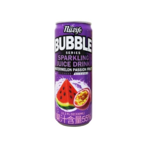 Nulife - Sparkling Juice Drink, Watermelon Passion