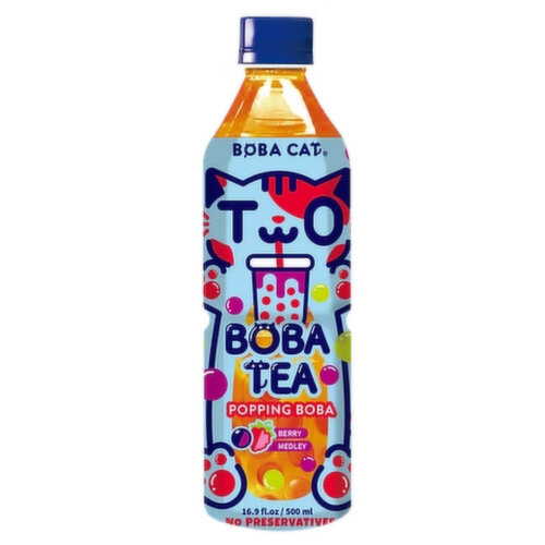 Boba Cat - Berry Medley Popping Boba Bubble Tea
