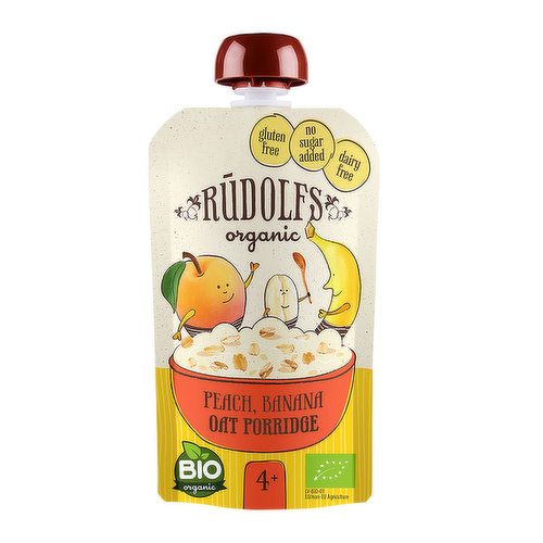 Rudolf's - Oat Porridge Peach Banana Organic