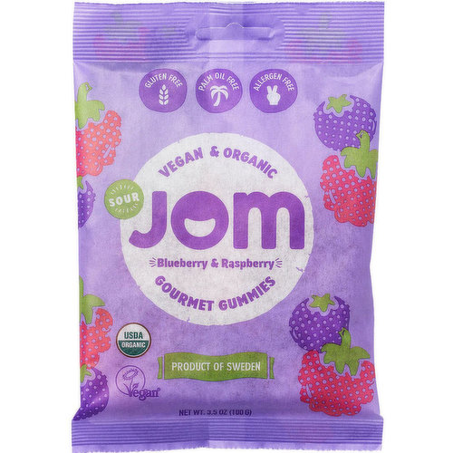 Jom - Gummies Sour Blueberry Raspberry