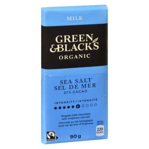 GREEN & BLACK'S - Milk Chocolate Bar - Sea Salt