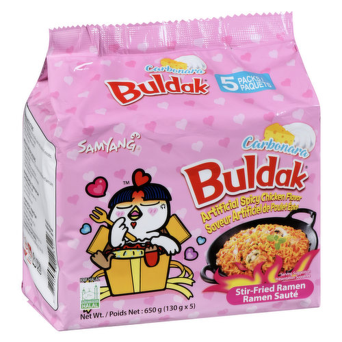 creamy Buldak ramen noodles 