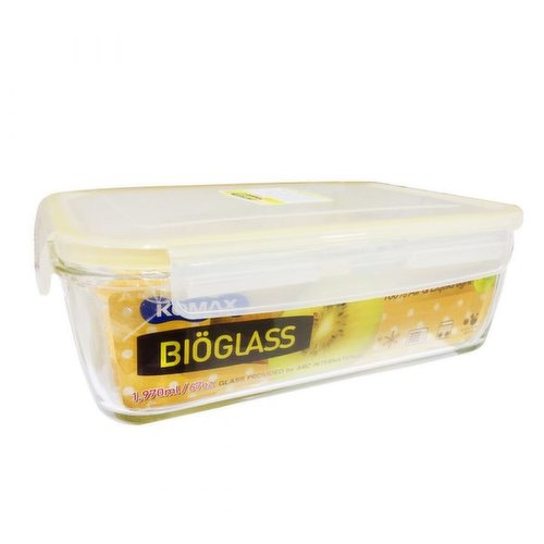 Komax Bioglass Rectangular Air & Water Tight Food Storage