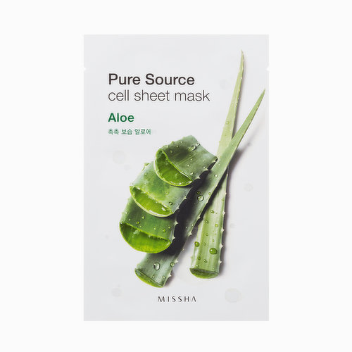 Missha - Pure Source Cell Sheet Mask - Aloe