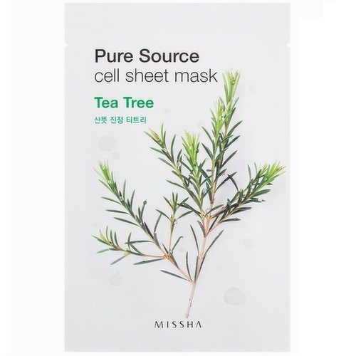Missha - Pure Source Cell Sheet Mask - Tea Tree