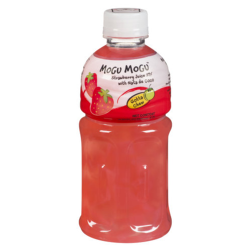 Mogu Mogu - Strawberry Juice 25% With Nata De Coco