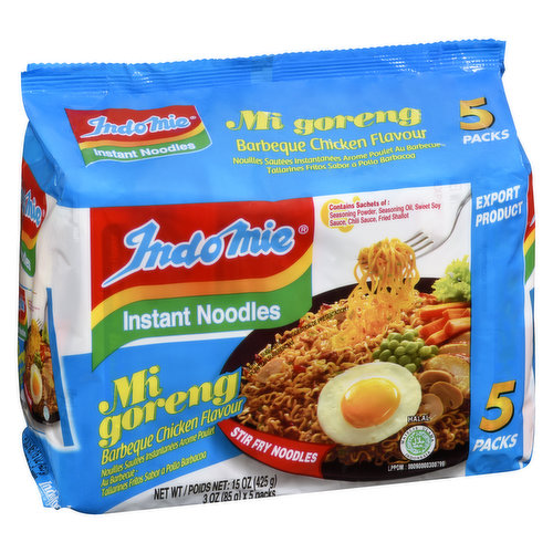 Indomie - Instant Noodle Mi Goreng Barbeque Chicken Flavour 5PK