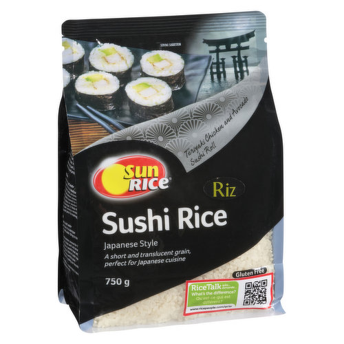 Sushi Rice was bred specifically for Asian Cuisine. It is the perfect shape and size for making sushi and is soft cooking, making it the perfect rice for Asian cuisine.99% Fat Free. Cholesterol Free. Gluten Free. Low Salt.