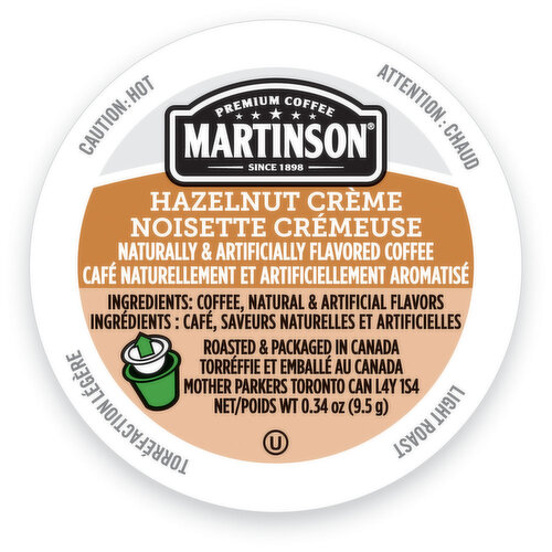 Martinson - Coffee Pods - Hazelnut Creme, Bulk