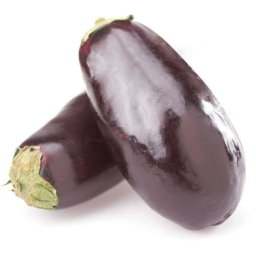 Purple eggplants have glossy, deep purple skin and a meaty texture.