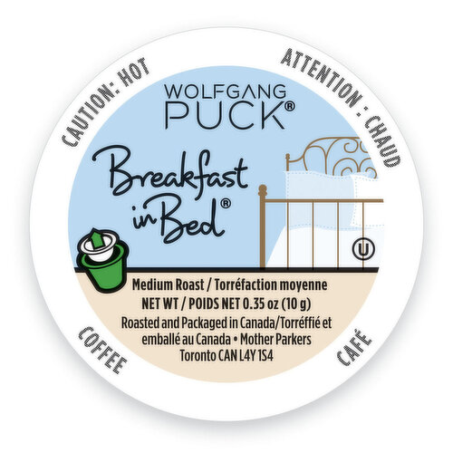 Wolfgang Puck - Coffee Pods - Breakfast in Bed, Bulk