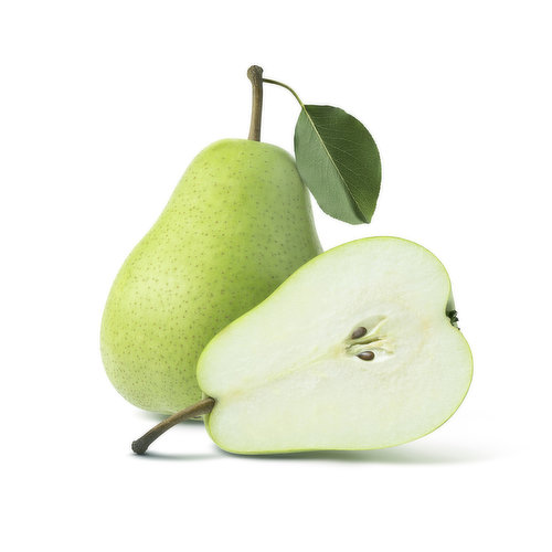 Fresh organic pears on a white background