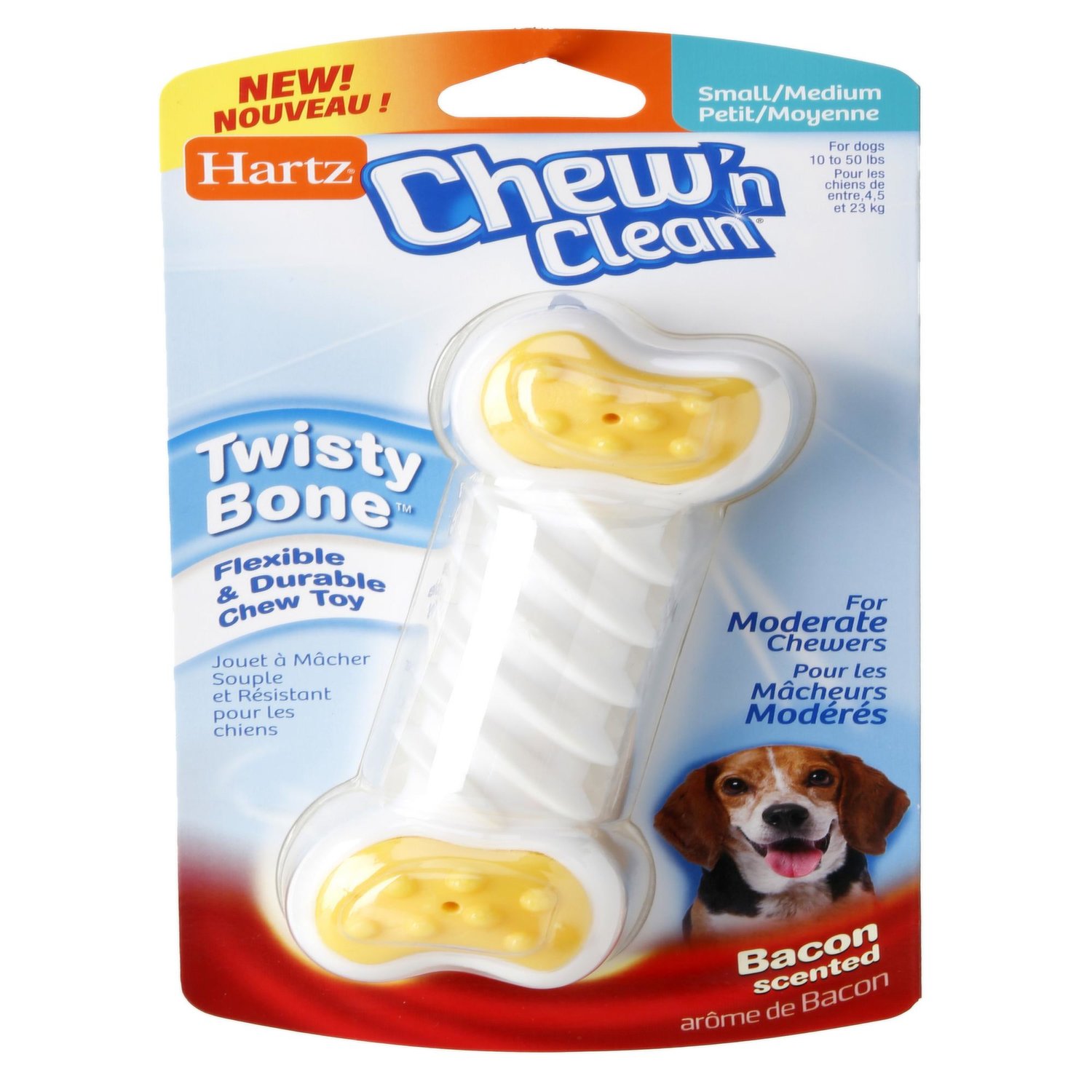 Hartz Chew N Clean Twisty Bone Dog Toy