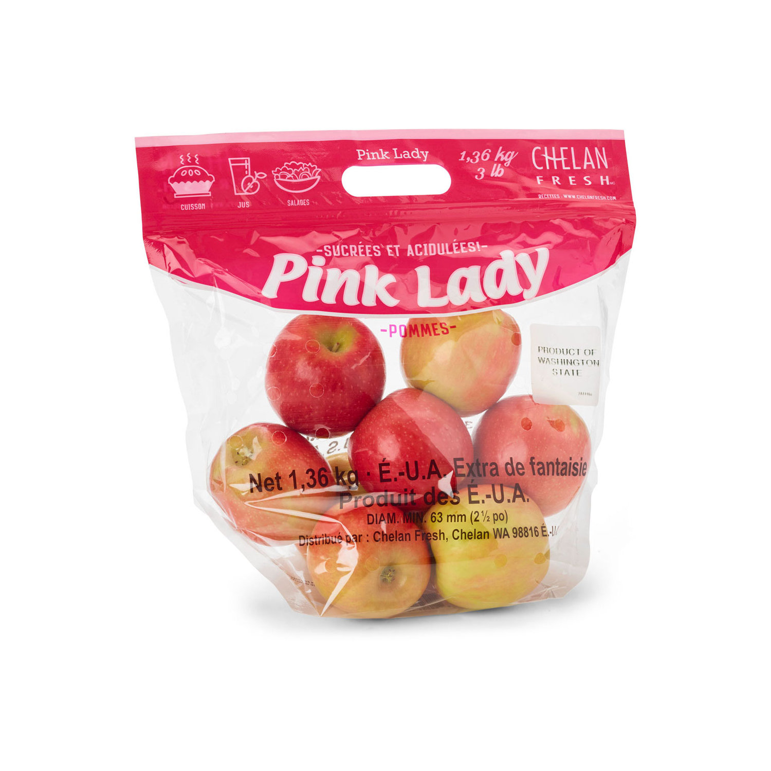 Apples, Pink Lady 3# Bag – The Good Earth Food Co-op