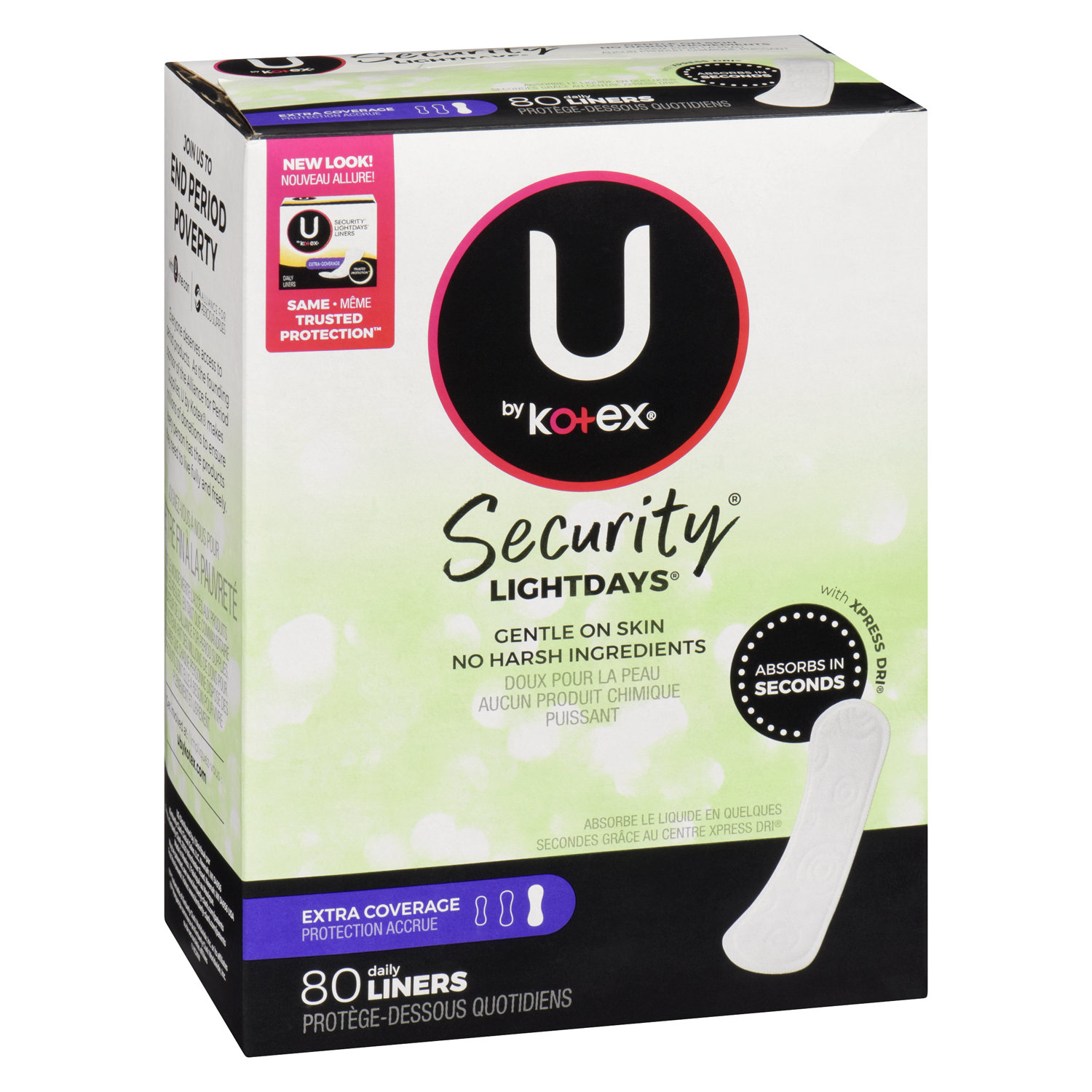 U by Kotex - Lightdays Liners Extra Coverage Unscented - Save-On-Foods