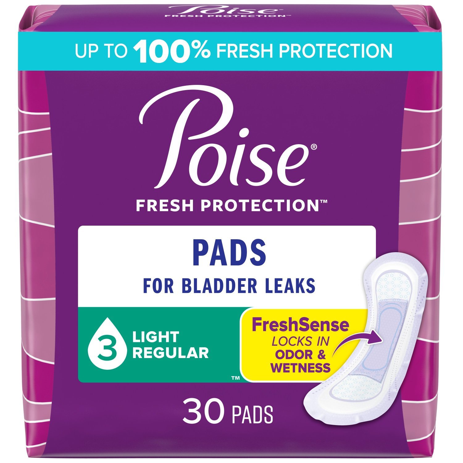  Poise Pads, Moderate Absorbency - Long, Pk/16 : Health &  Household