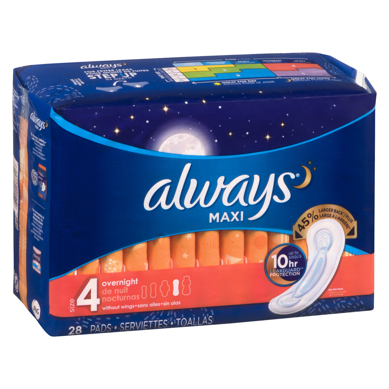 Save on Always Maxi Pads without Wings Long Super Size 2 Order