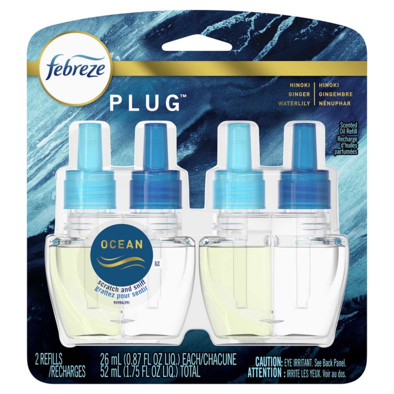 Febreze Plug Scented Oil Refill, Ocean - 26 ml