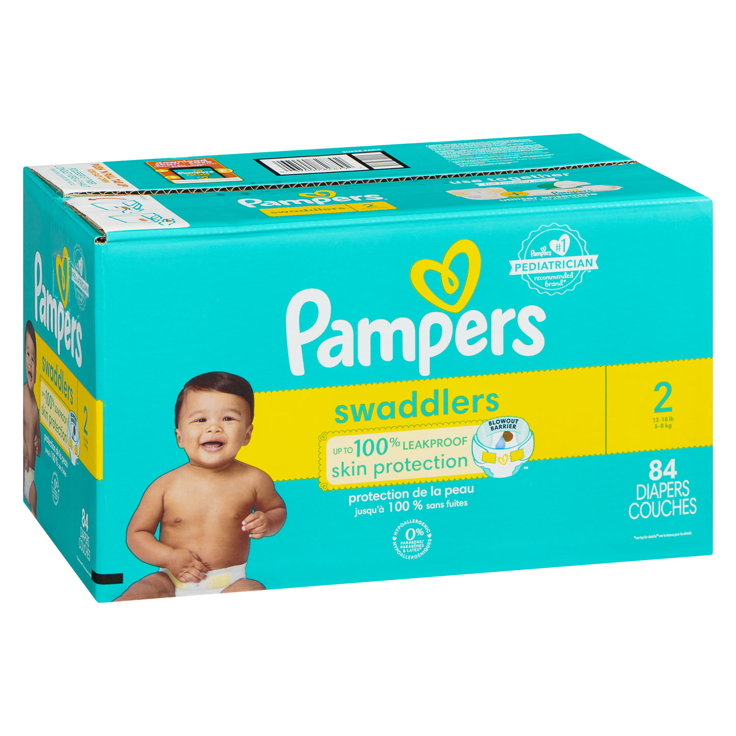 Pampers Easy Ups Unisex Training Underwear, 3T - 4T, 124 Count