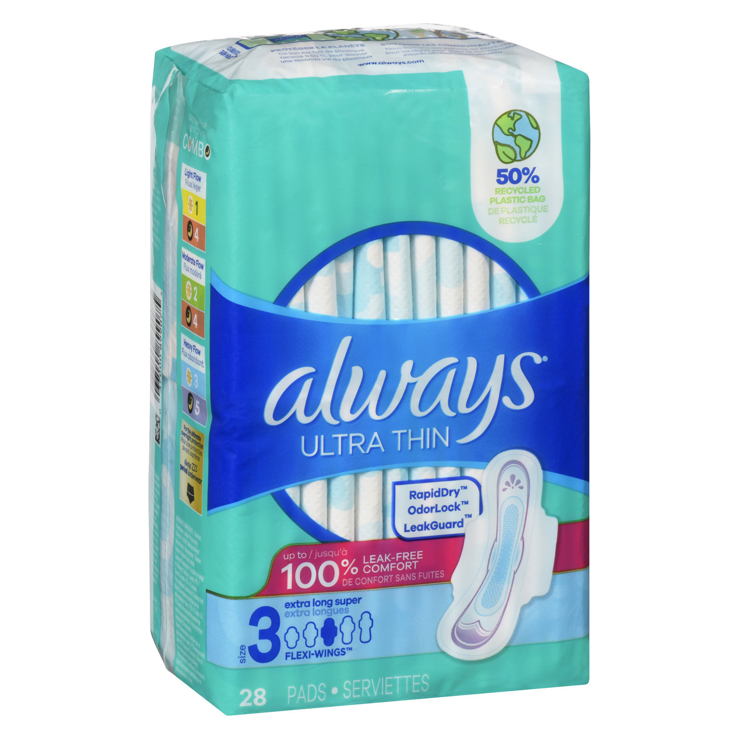 Always - Ultra Thin Extra Long Super Pads - Wings - Save-On-Foods