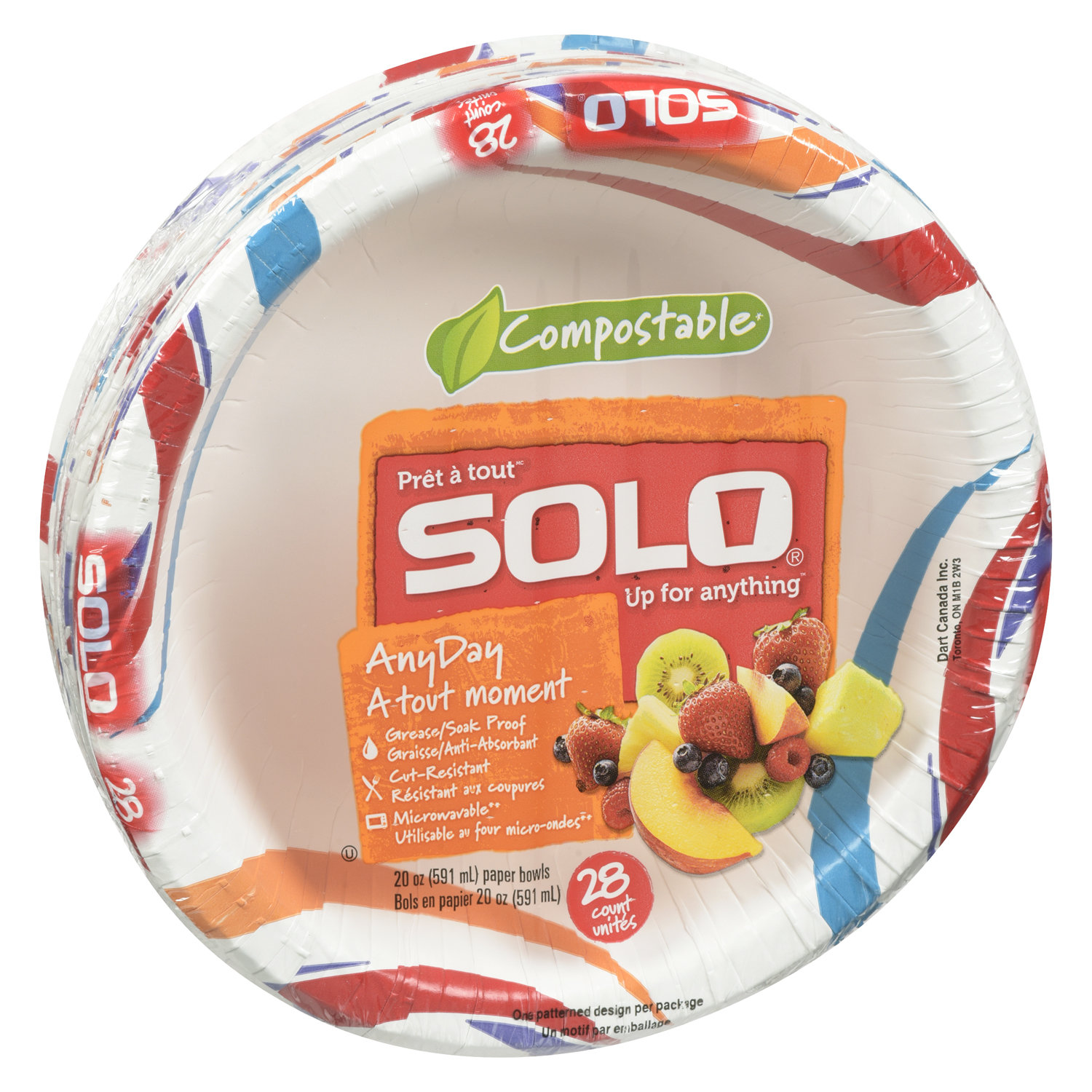 Solo Disposable Paper Bowls, 20oz, 28 Count 